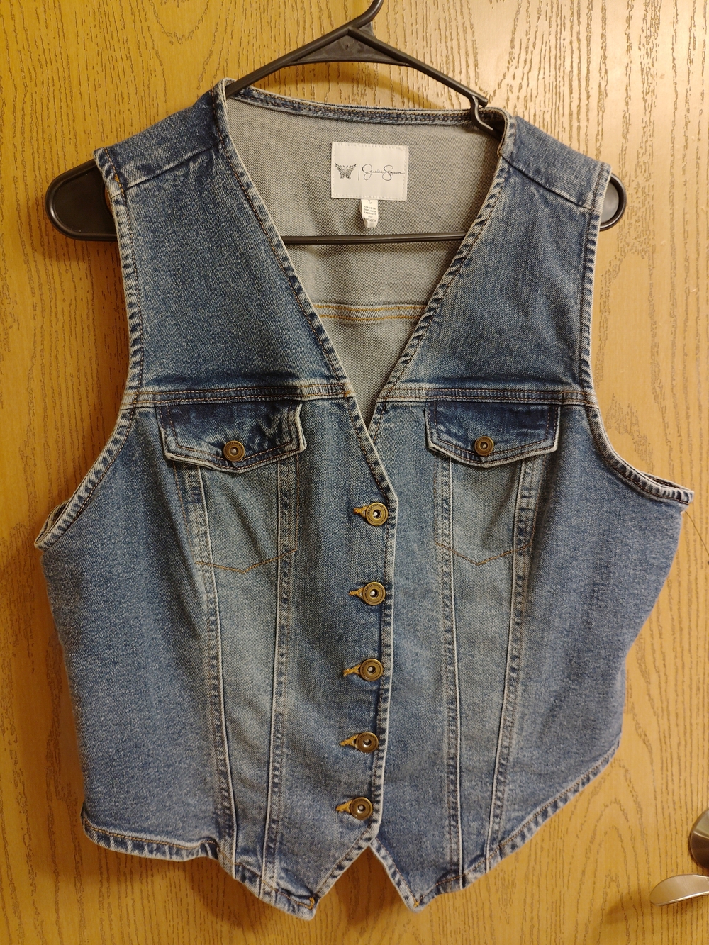 Jessica Simpson Light Blue Denim Vest - Classic Jean Style